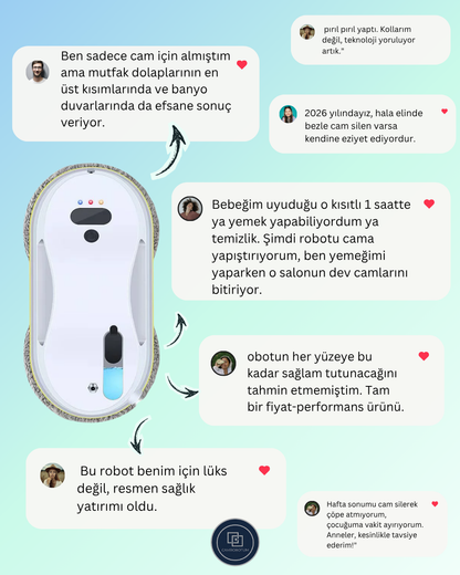 Camrobotum - Akıllı Vakumlu Cam Silme Robotu